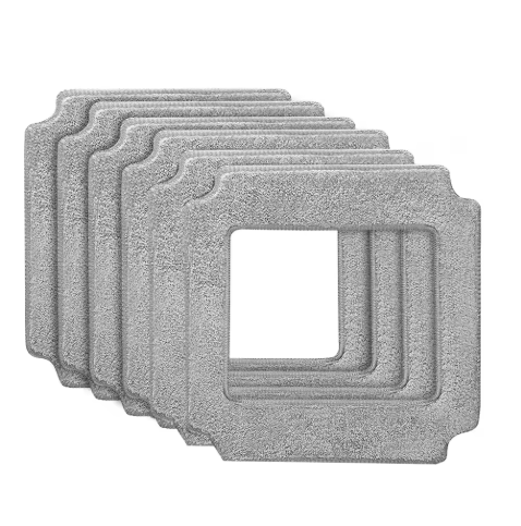 Tampons microfibre carrés pour robot lave-vitres – lot de 6
